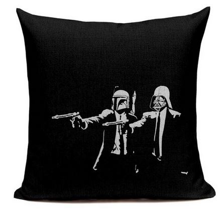 Star Wars Pulp Fiction Mash Up Couch Cushion Black